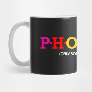 Phoenix - Crimson, Purple-red. Mug